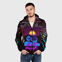 Ветровка с капюшоном мужская Daft Punk Electrix, цвет: 3D-черный — фото 2