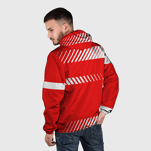Мужская ветровка PORSCHE ПОРШЕ RED STYLE / 3D-Черный – фото 4