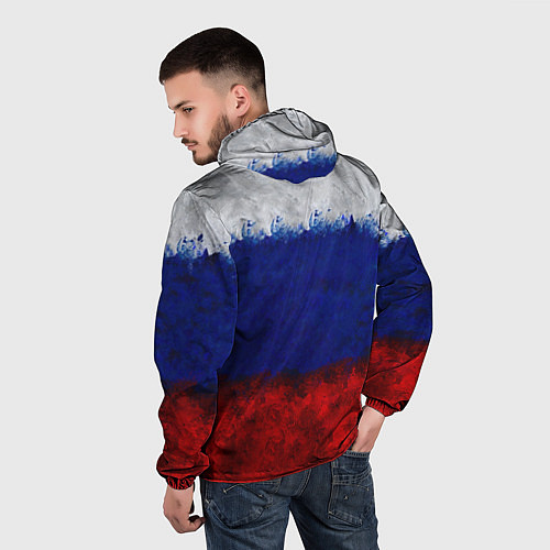 Мужская ветровка Россия Russia Герб / 3D-Белый – фото 4