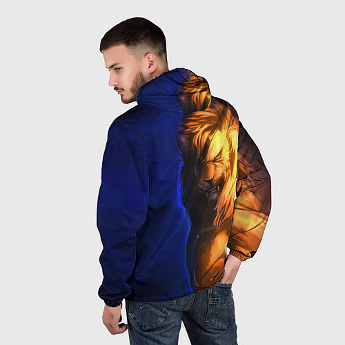 Мужская ветровка Furry lion / 3D-Черный – фото 4
