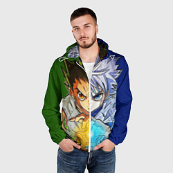 Ветровка с капюшоном мужская Киллуа золдик и Гон хантер, цвет: 3D-белый — фото 2