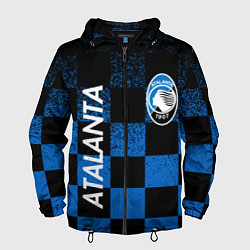 Ветровка с капюшоном мужская FC ATALANTA ФК АТАЛАНТА, цвет: 3D-черный