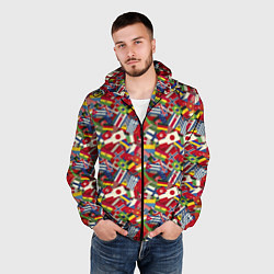 Ветровка с капюшоном мужская Страны Мира, цвет: 3D-черный — фото 2