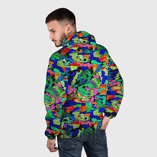 Мужская ветровка Абстрактный милитари / 3D-Белый – фото 4