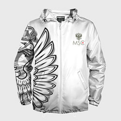 Ветровка с капюшоном мужская Russia MSKSide 3D Logo New 202223, цвет: 3D-белый