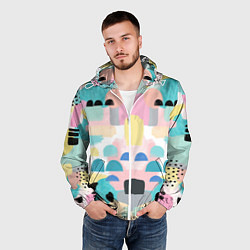 Ветровка с капюшоном мужская Surtex, цвет: 3D-белый — фото 2