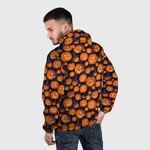 Мужская ветровка Halloween / 3D-Черный – фото 4