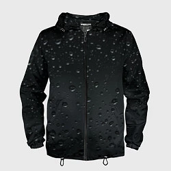 Ветровка с капюшоном мужская Ночной дождь, цвет: 3D-черный