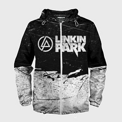 Мужская ветровка Линкин Парк Лого Рок ЧБ Linkin Park Rock