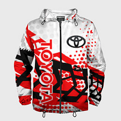 Ветровка с капюшоном мужская Toyota Тойота, цвет: 3D-черный