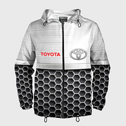Ветровка с капюшоном мужская Toyota Стальная решетка, цвет: 3D-черный