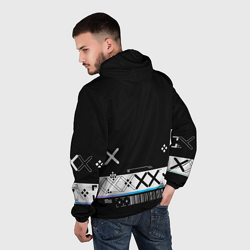 Мужская ветровка Поток информации СS:GO / 3D-Белый – фото 4