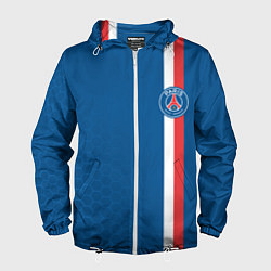 Ветровка с капюшоном мужская PSG SPORT STRIPES UNIFORM, цвет: 3D-белый