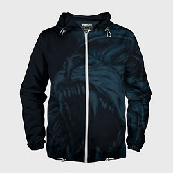 Ветровка с капюшоном мужская Zenit lion dark theme, цвет: 3D-белый