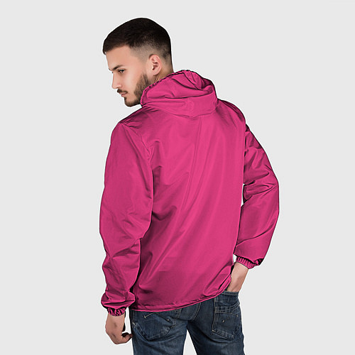 Мужская ветровка Mr Beast Gaming Full Print Pink edition / 3D-Белый – фото 4