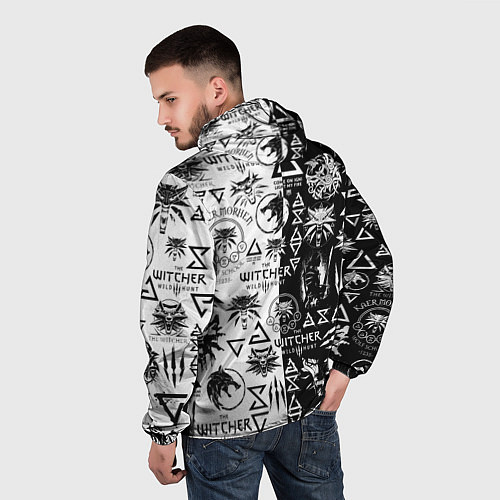Мужская ветровка THE WITCHER LOGOOMBING ВЕДЬМАК ПАТТЕРН / 3D-Белый – фото 4