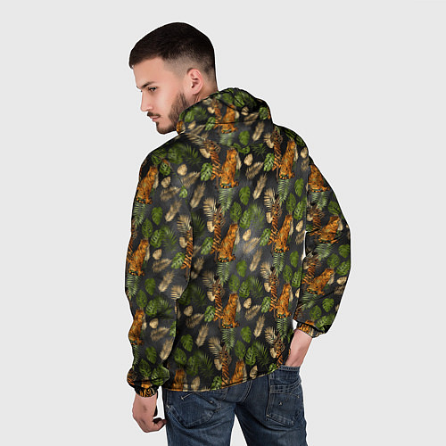 Мужская ветровка Тропики и тигры / 3D-Черный – фото 4