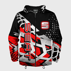 Ветровка с капюшоном мужская SEAT СЕАТ, цвет: 3D-черный