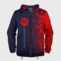 Ветровка с капюшоном мужская DEAD BY DAYLIGHT - Брызги По вертикали, цвет: 3D-черный