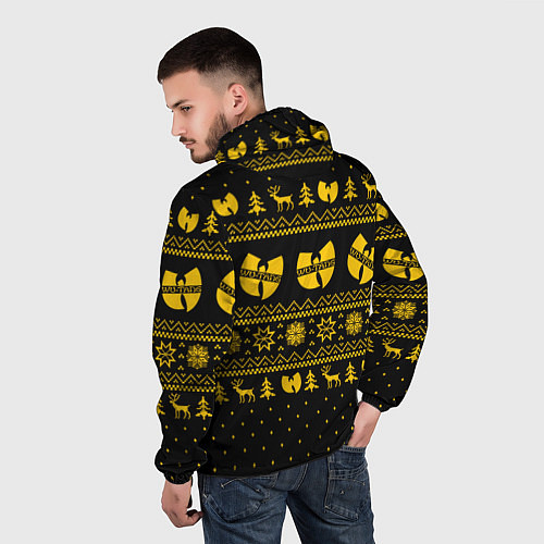 Мужская ветровка НОВОГОДНИЙ СВИТЕР WU TANG CLAN / 3D-Белый – фото 4