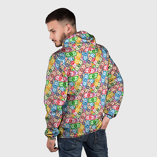 Мужская ветровка Разные Валюты и Криптовалюты / 3D-Белый – фото 4