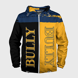 Ветровка с капюшоном мужская Bully Вертикальное лого, цвет: 3D-белый