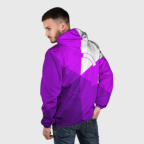 Мужская ветровка Bubble Kvass fish emblem / 3D-Белый – фото 4