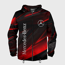 Ветровка с капюшоном мужская Mercedes-Benz Геометрия, цвет: 3D-черный