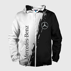 Ветровка с капюшоном мужская Mercedes-Benz - Sport, цвет: 3D-белый