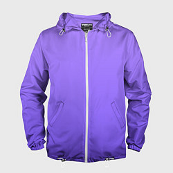 Ветровка с капюшоном мужская Красивый фиолетовый светлый градиент, цвет: 3D-белый