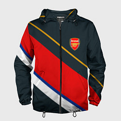 Ветровка с капюшоном мужская Arsenal арсенал football, цвет: 3D-черный