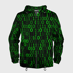 Ветровка с капюшоном мужская Бинарный Код Binary Code, цвет: 3D-черный