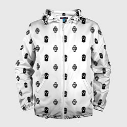 Ветровка с капюшоном мужская Узор Mono White Dope Camo Dope Street Market, цвет: 3D-белый