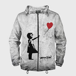 Ветровка с капюшоном мужская Бэнкси Всегда есть надежда There is Always Hope Ba, цвет: 3D-черный