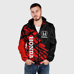 Ветровка с капюшоном мужская HONDA ХОНДА СОВРЕМЕННЫЙ, цвет: 3D-черный — фото 2