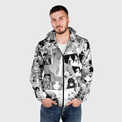 Ветровка с капюшоном мужская Восхождение героя щита паттерн, цвет: 3D-черный — фото 2