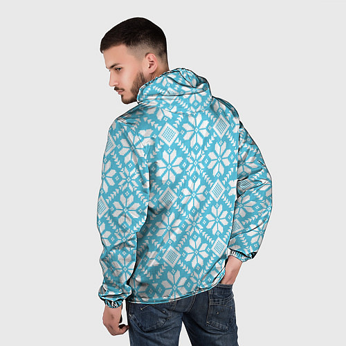 Мужская ветровка Узоры народные / 3D-Черный – фото 4