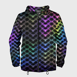 Ветровка с капюшоном мужская Color vanguard pattern 2025 Neon, цвет: 3D-черный