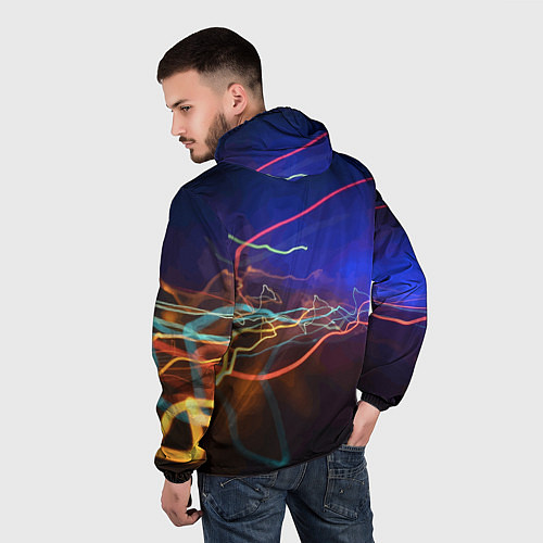 Мужская ветровка Neon vanguard pattern Lightning Fashion 2023 / 3D-Черный – фото 4