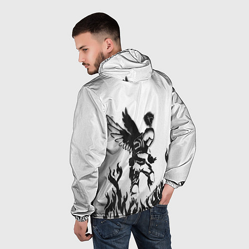 Мужская ветровка CS:GO - Defuse Angel Graffiti / 3D-Белый – фото 4