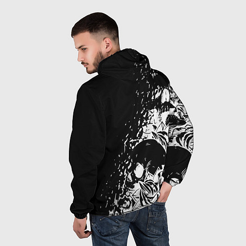 Мужская ветровка Sabaton - сабатон черепа / 3D-Черный – фото 4