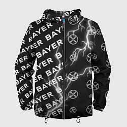 Ветровка с капюшоном мужская BAYER - Молнии Паттерны, цвет: 3D-черный