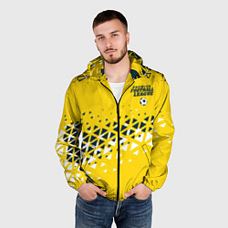Ветровка с капюшоном мужская Football Mosaic, цвет: 3D-черный — фото 2