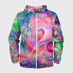 Мужская ветровка WRITHING COLORED FRACTALS