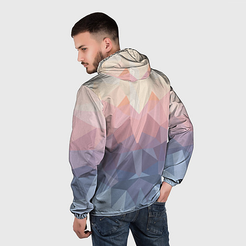 Мужская ветровка Полигональная свежесть 2022 / 3D-Белый – фото 4