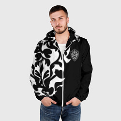 Ветровка с капюшоном мужская ПРОКЛЯТЫЙ ЩИТ ВОСХОЖДЕНИЕ ГЕРОЯ, цвет: 3D-белый — фото 2