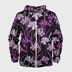 Мужская ветровка Цветы Фиолетовые Ирисы