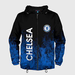 Ветровка с капюшоном мужская Chelsea пламя, цвет: 3D-черный