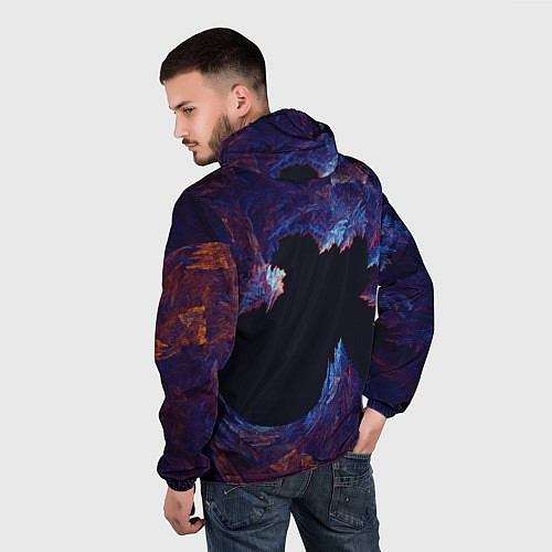 Мужская ветровка Ледяной Коралловый Риф / 3D-Черный – фото 4