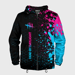 Ветровка с капюшоном мужская Dead by Daylight Neon Gradient, цвет: 3D-черный